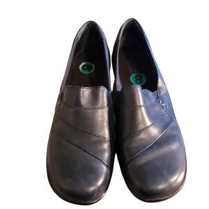 Clarks May Marigold navy leather slip-on shoe- 8.         J61